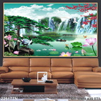 Tranh thác nước phong thủy